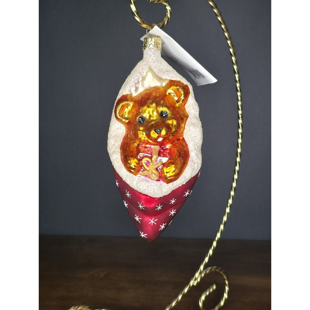 Vintage 1998 Christopher Radko "Cozykins" Foundation for Children Glass Ornament
